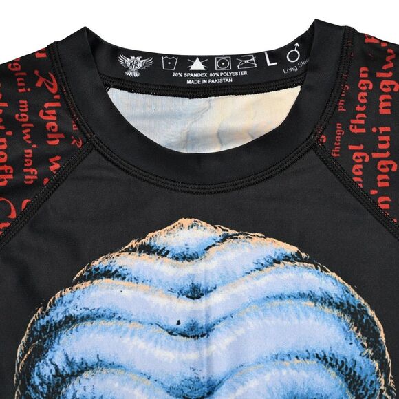 Raven Fightwear Men's BJJ MMA Long Sleeve Kraken All Over Print Rash Guard EUC - Picture 6 of 7